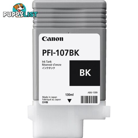 Canon PFI-107BK Black Ink cartridge - Canon - PFI-107 Black - 0.00kg