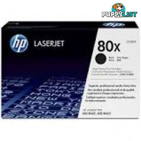 Hewlett-Packard CF280X Black Toner [# 80X] - Hewlet Packard - HP CF280X BLACK - 0.11kg