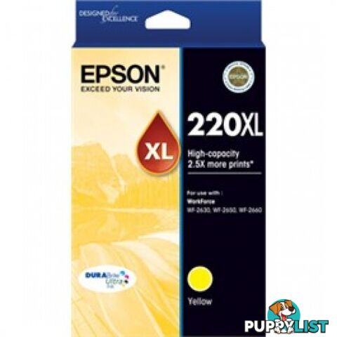 Epson C13T294492 High Capicity Yellow Ink 220XL - Epson - Epson 220XL YELLOW - 0.20kg