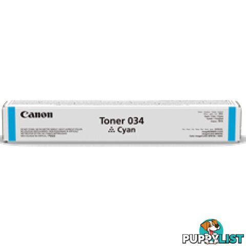 Canon Cartridge 034C Cyan Toner - Canon - Cartridge 034C - 0.00kg