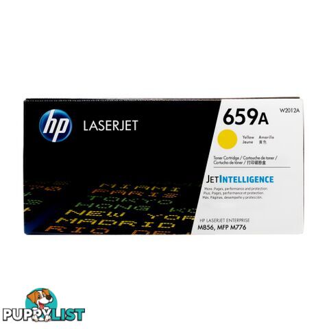 Hewlett-Packard W2012A  Yellow Toner [ 659A] for M776 M856 - Hewlet Packard - HP W2012A  Yellow - 0.94kg