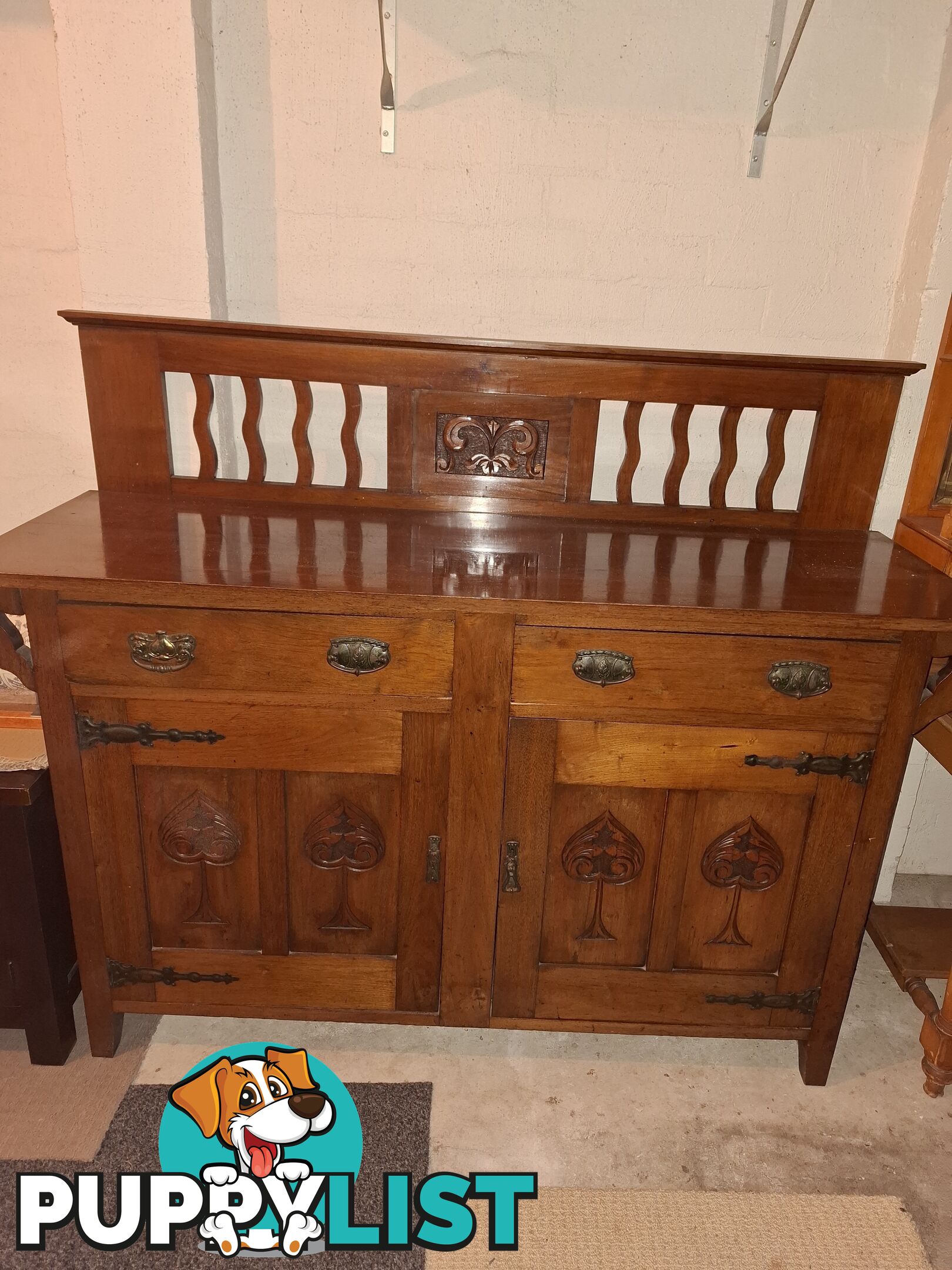 Antique sideboard cabinet