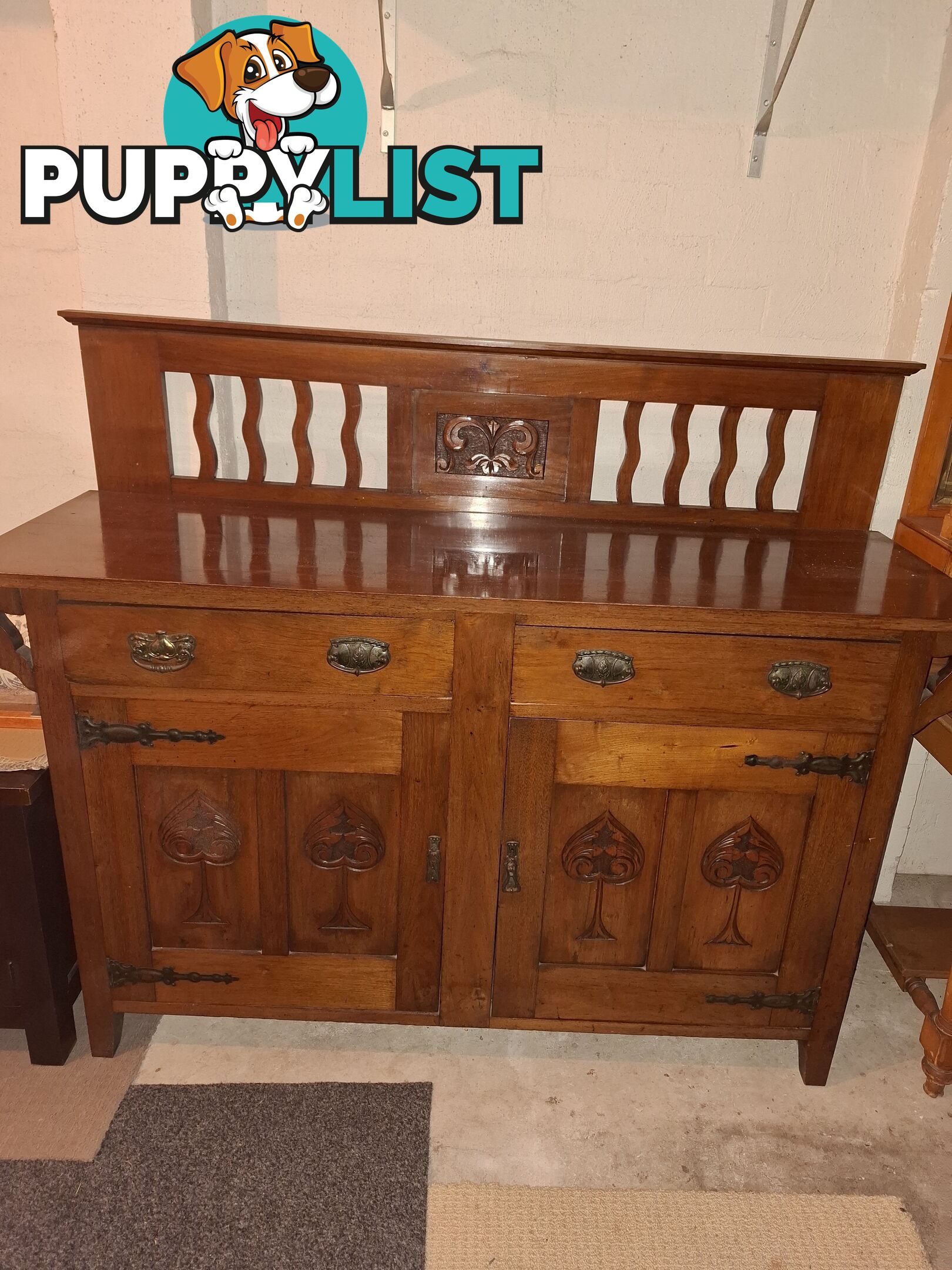 Antique sideboard cabinet
