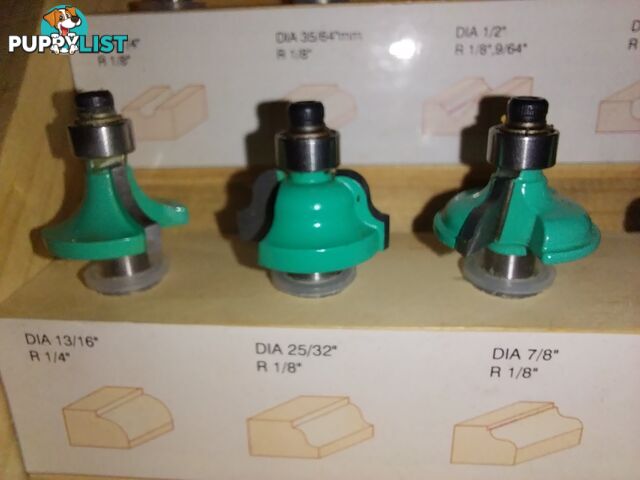 Ogee 12 Carbatec 1/4 inch routa bits.