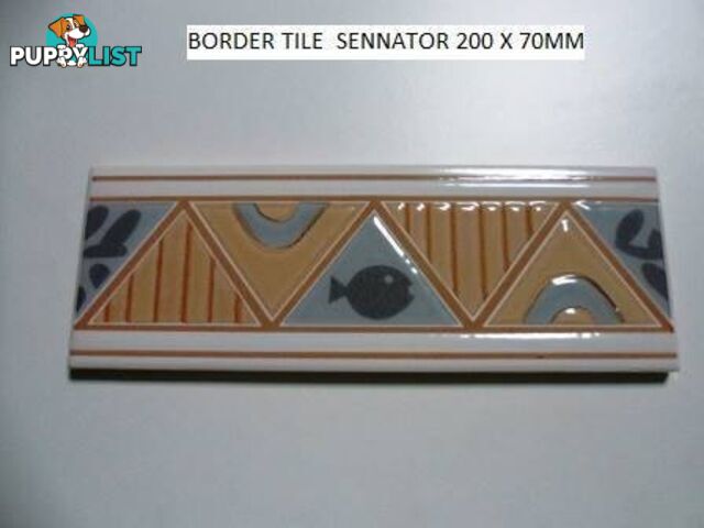 BORDER TILES SENNATOR 200 X 70 MM NEW - PLENTY OF OTHERS