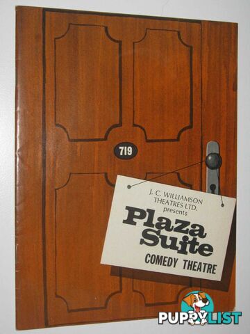 Plaza Suite: Comedy Theatre Program  - Author Not Stated - 1969