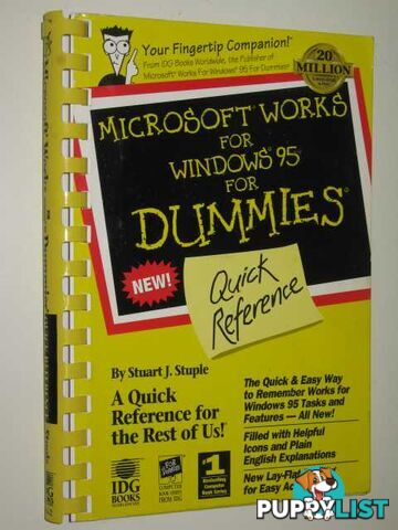 Microsoft Works For Windows 95 For Dummies : Quick Reference  - Stuple Stuart - 1996