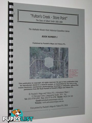 Fulton's Creek to Store Point : The Diary of Gilbert Smith 1883-1884  - Paoletti Rudi - 2016