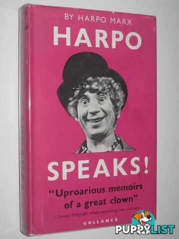 Harpo Speaks!  - Marx Harpo - 1961