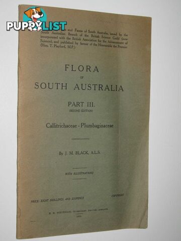 Flora of South Australia Part 3: Callitrichaceae-Plumbaginaceae  - Black J. M. - 1952