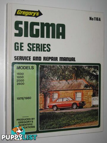 Sigma GE Series 1978/1980 Models 1600, 1850, 2000, 2600 - Service and Repair Manual Series #116  - Author Not Stated - 1992