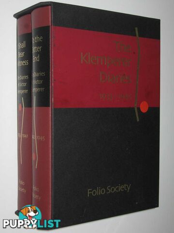 The Klemperer Diaries 1933-1945 : I Shall Bear Witness + To the Bitter End  - Klemperer Victor - 2006