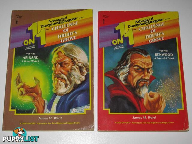 Challenge of Druid's Grove [2 Book Set} - Advanced Dungeons & Dragons 1 on 1 Adventure Gamebooks Series  - Ward James M. - 1985