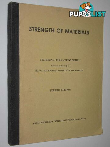 Strength Of Materials  - Royal Melbourne Institute Of Technology - 1958