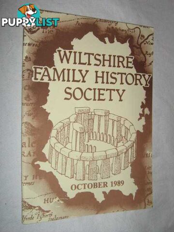 Wiltshire Family History Society October 1989  - Author Not Stated - 1989