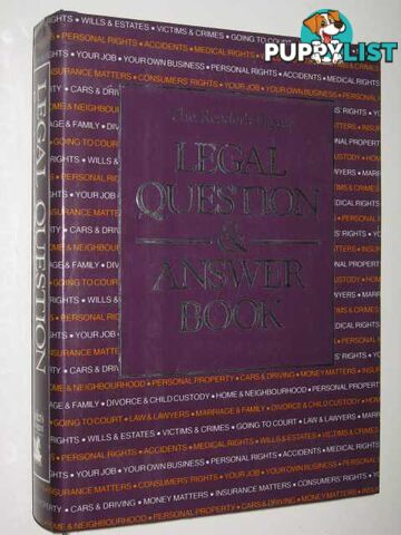 Legal Question & Answer Book  - Bowen Jan - 1990