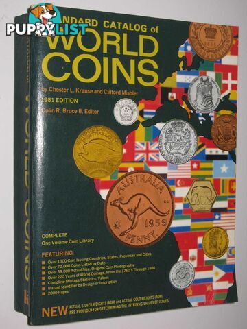 Standard Catalog of World Coins : Complete One Volume Coin Library  - Krause Chester L. & Mishler, Clifford - 1981