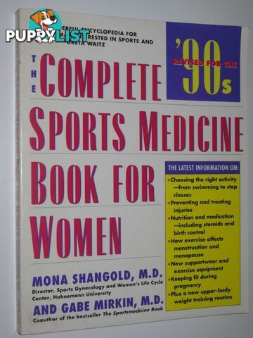 The Complete Sports Medicine Book for Women  - Shangold Mona & Mirkin, Gabe - 1992