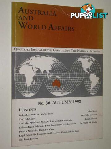 Australia And World Affairs  - Brown Editor Rick - 1998