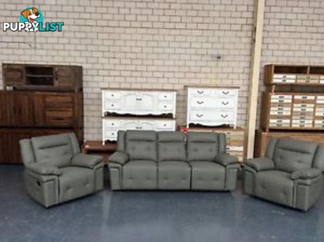 WALKER - BRAND NEW LOUNGE SET, LEATHER RECLINER