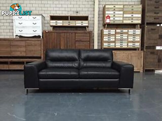 100% Italian leather 3 seater lounge.