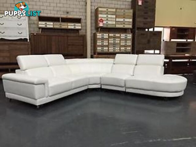 PEARL - leather lounge, white