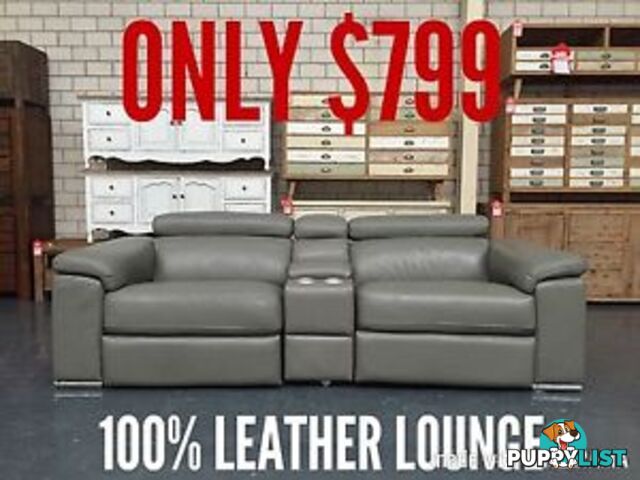 ROSS - ITALIAN LEATHER - 2 SEAT + CONSOLE