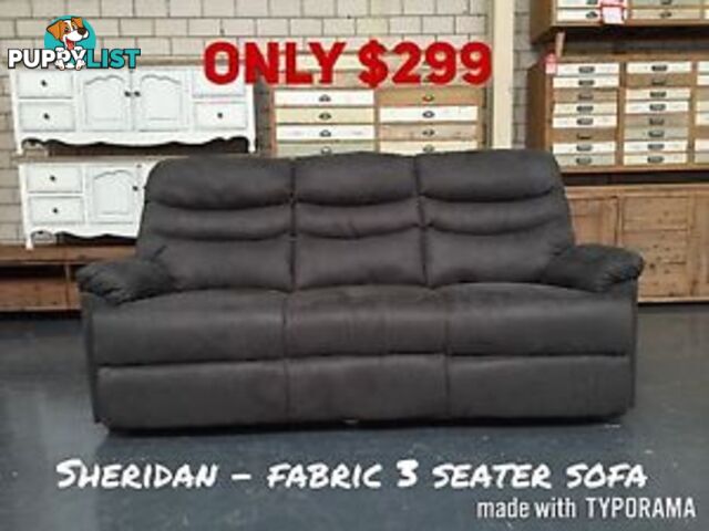 Sheridan - Fabric 3 seater sofa - factory second clearance