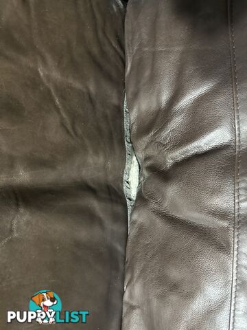 Brown leather sofa L shaped.  Free to collect.