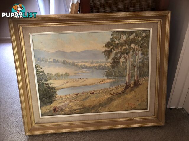 RAY WILLIAMSON OIL  VICTORIAN LANDSCAPE