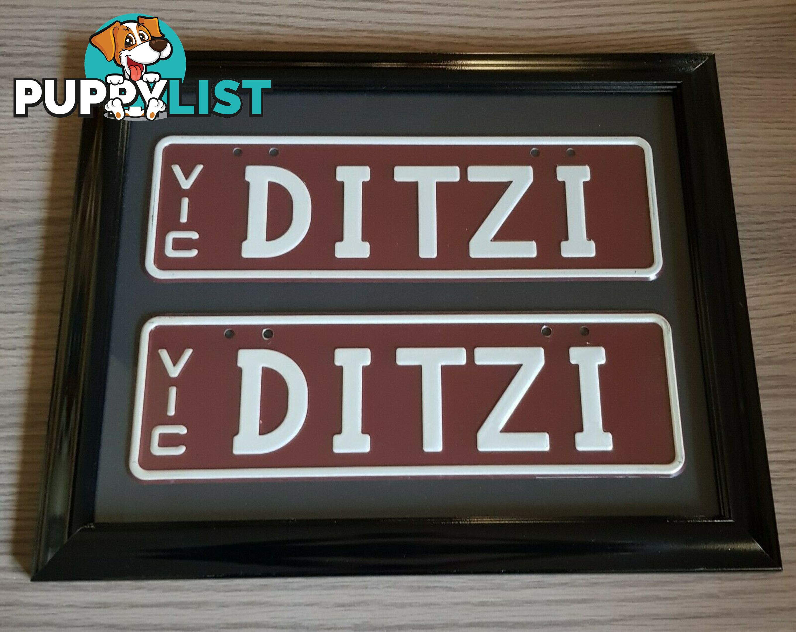 Victorian Personalized (Custom) Prestige Slimline Number Plates "DITZI"