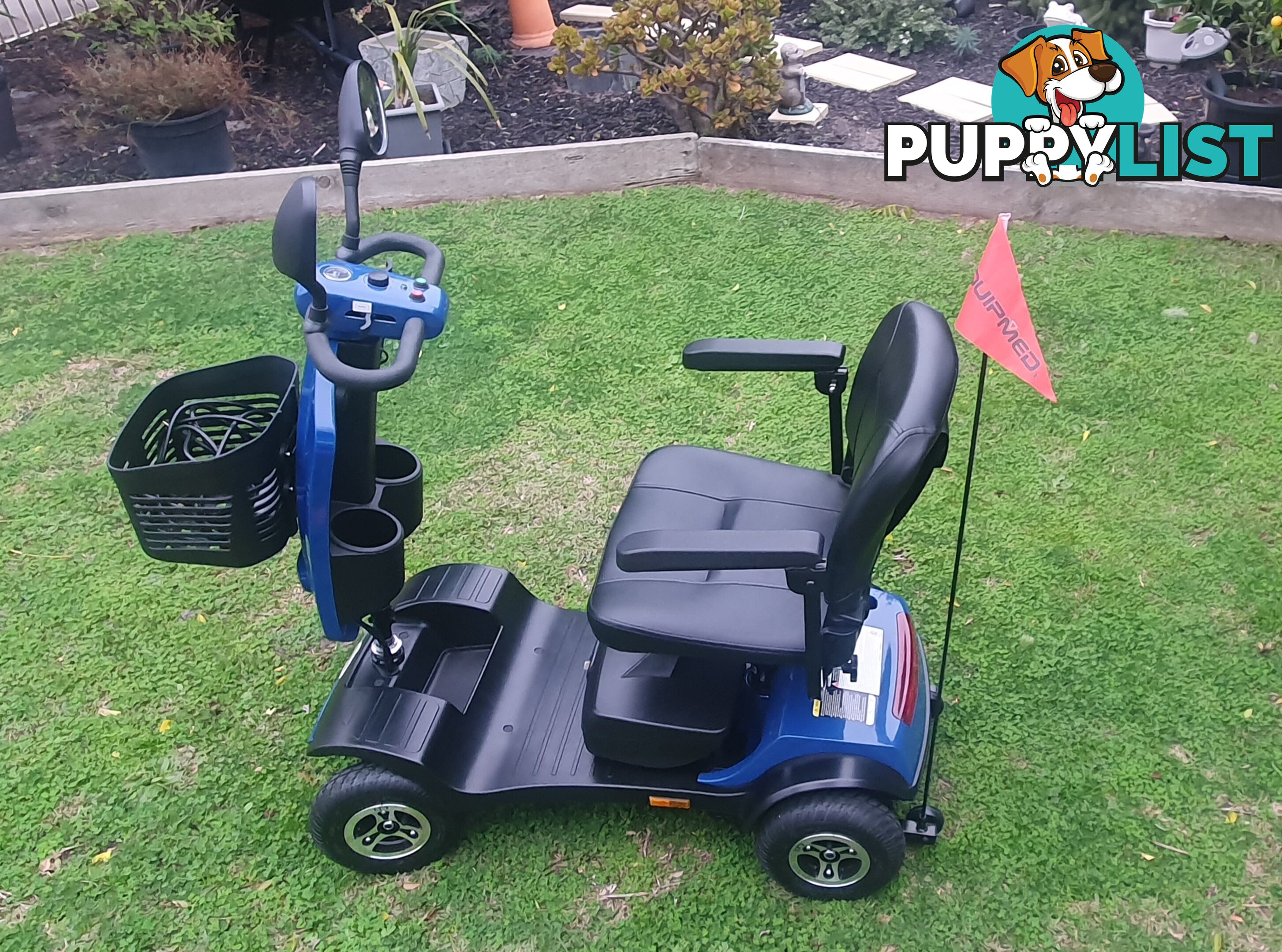 Equipmed Pathline Mid-Sized Electric Mobility Scooter-Blue