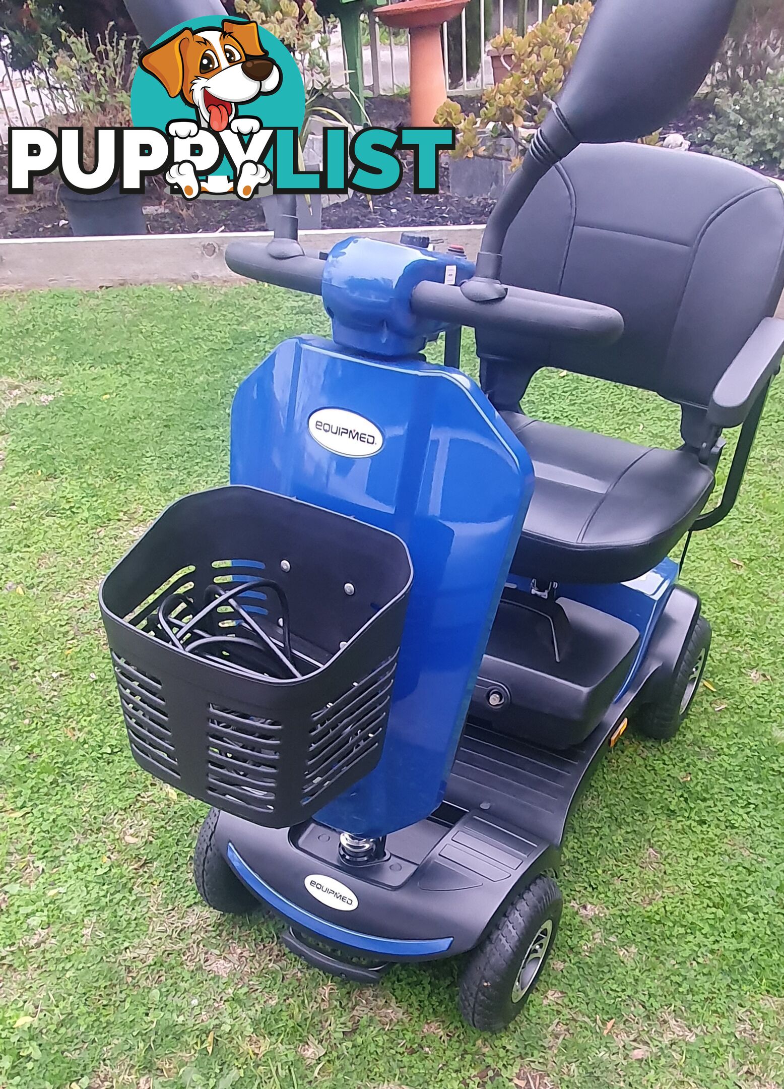 Equipmed Pathline Mid-Sized Electric Mobility Scooter-Blue