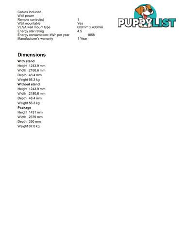 Samsung 98" Q80C QLED 4K Smart TV  (2023)