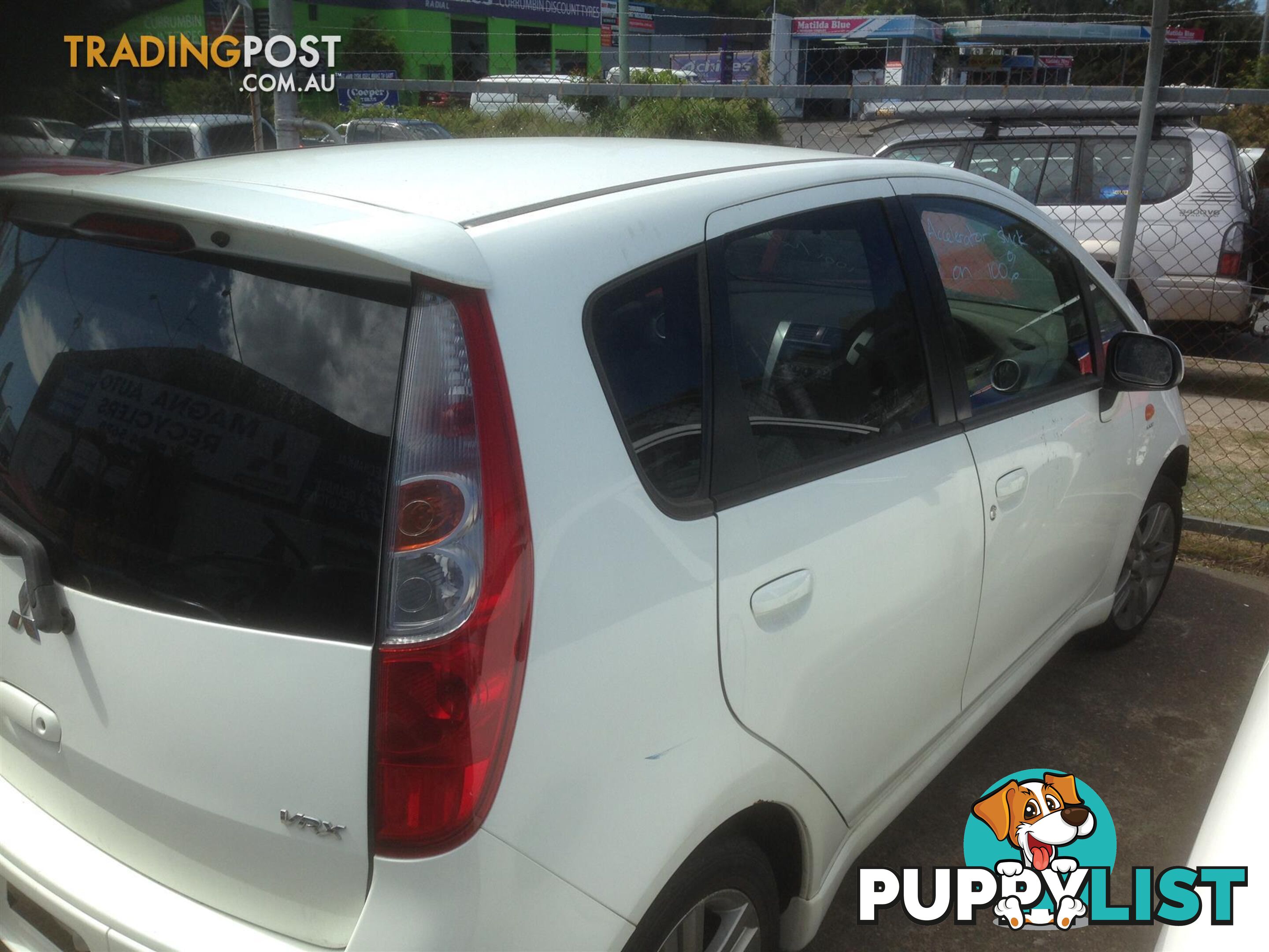 12/09 Mitsubishi  Colt VRX 5 door Auto 4 cyl TAIL GATE A1002