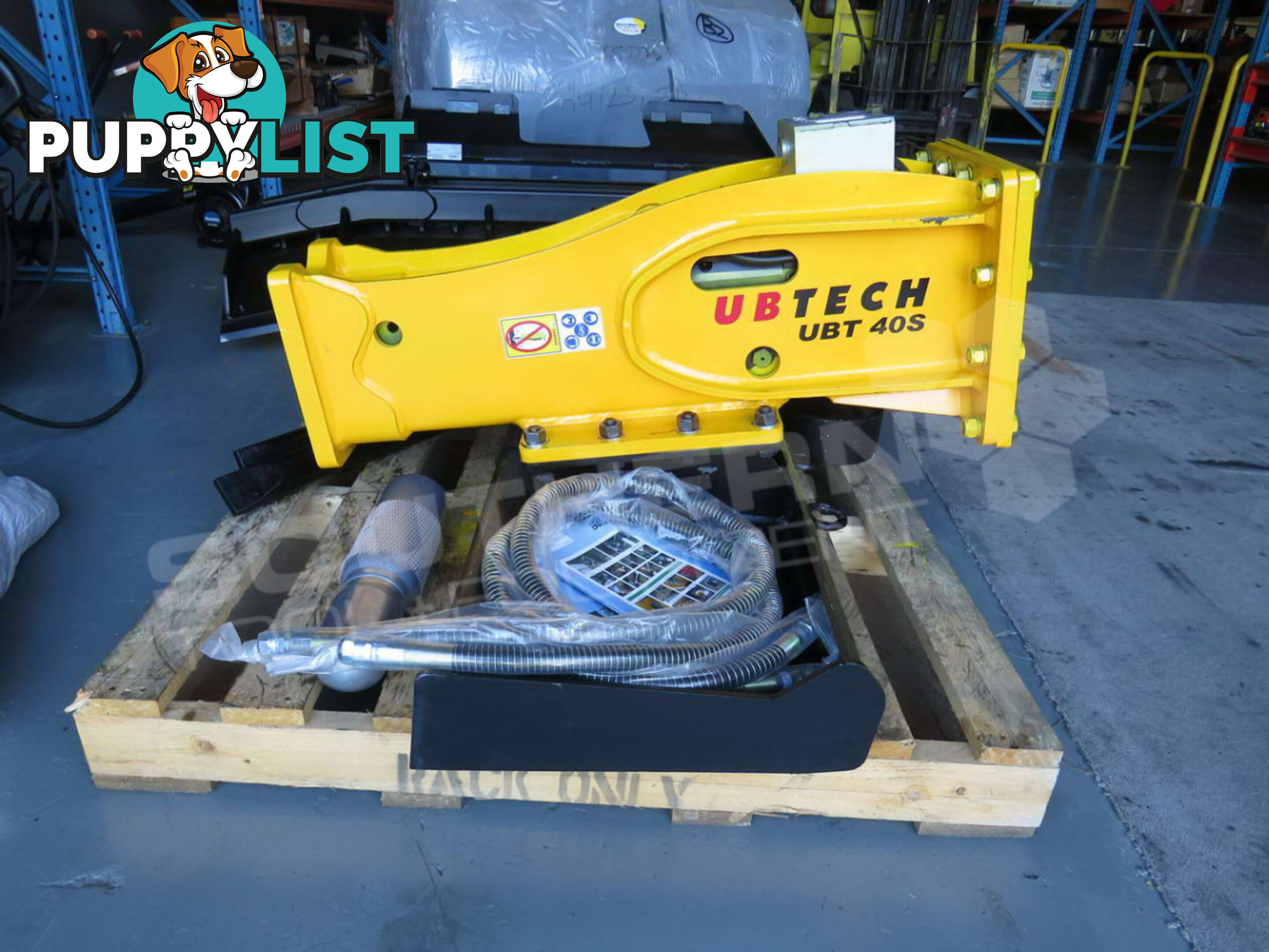 UBT40S Post Driving Hydraulic Hammer Silenced type Suit Skid Steer loader 