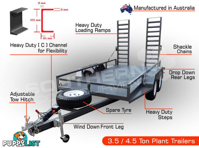 Interstate Trailers - 3.5 TON Plant Trailer suit Bobcats & Excavators