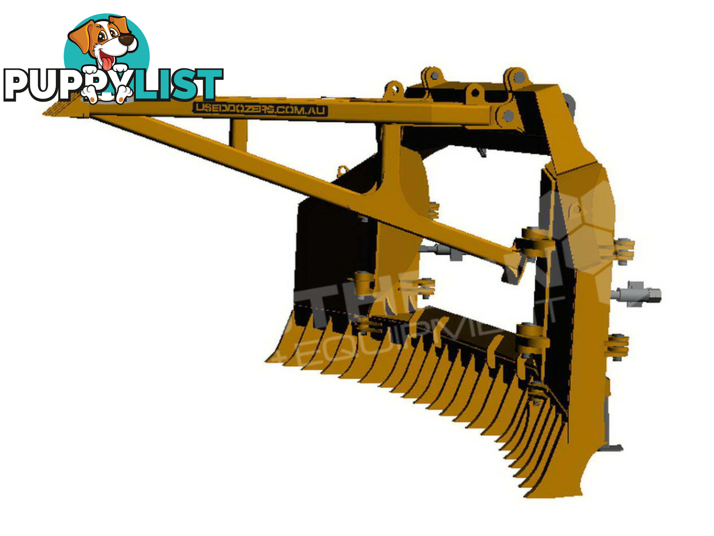 Heavy Duty Caterpillar D8T D8R Bi-Folding Stick Rake