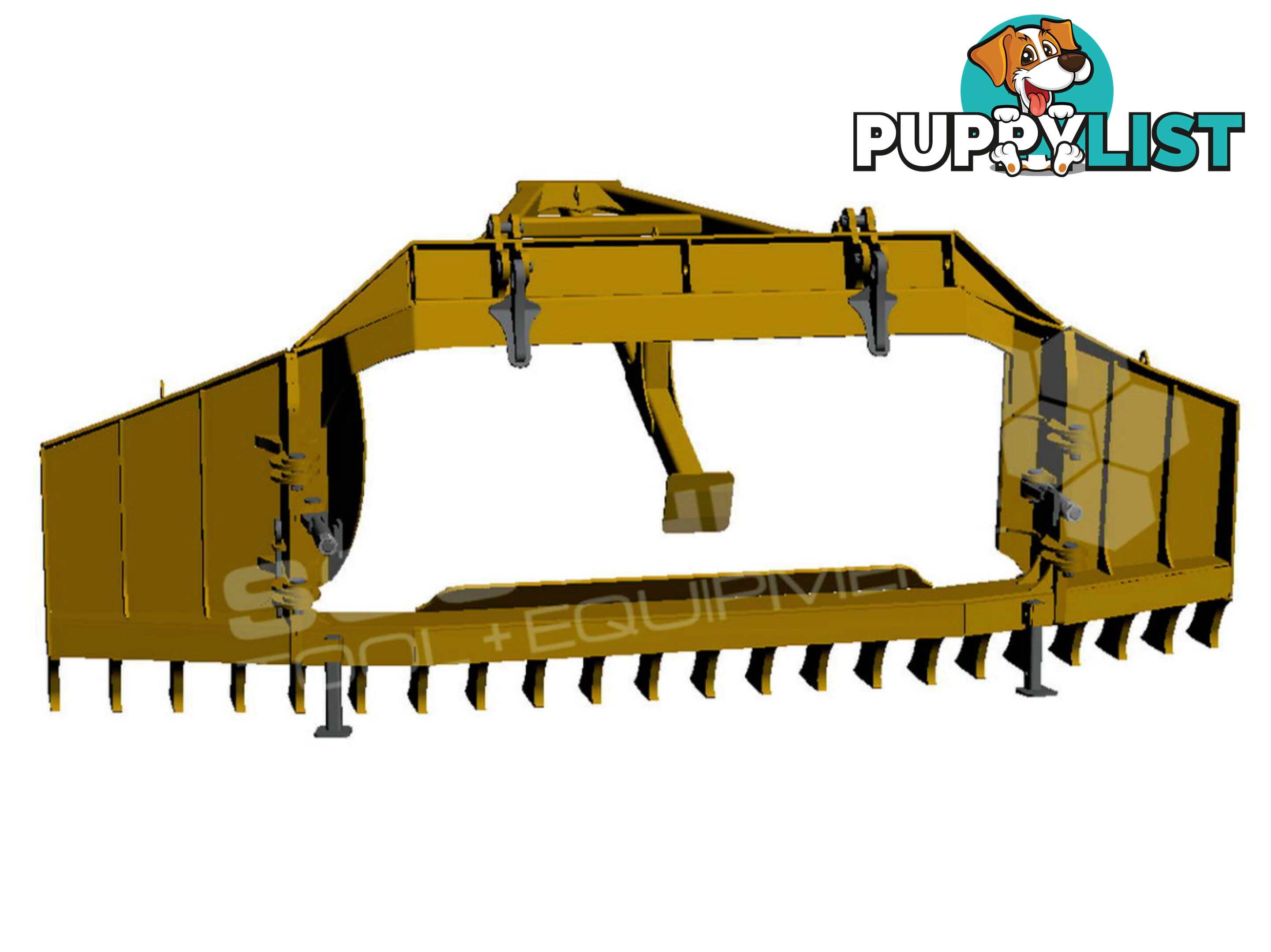 Heavy Duty Caterpillar D8T D8R Bi-Folding Stick Rake