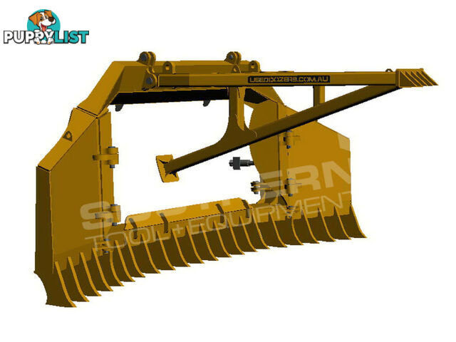 Heavy Duty Caterpillar D8T D8R Bi-Folding Stick Rake