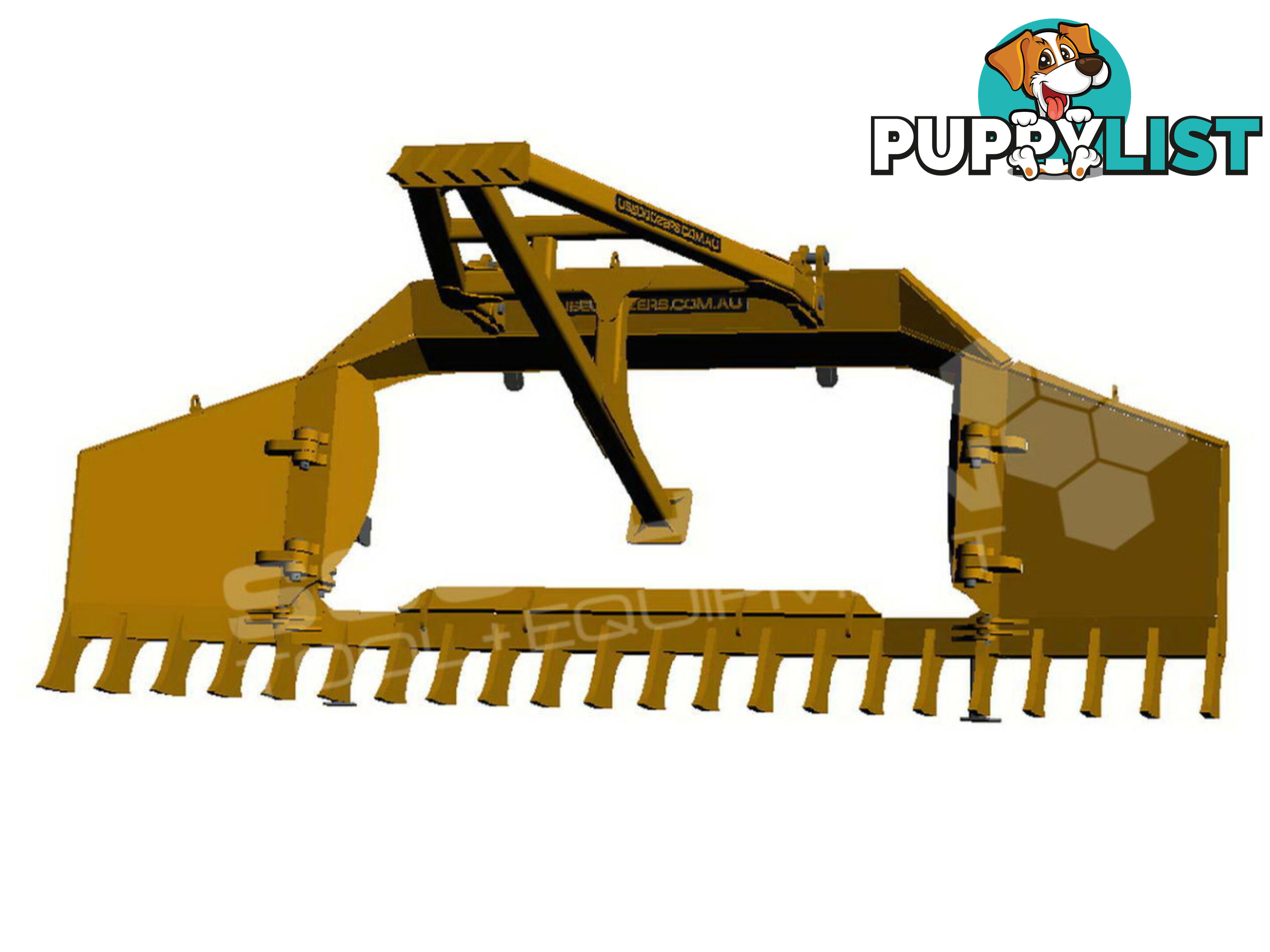 Heavy Duty Caterpillar D8T D8R Bi-Folding Stick Rake