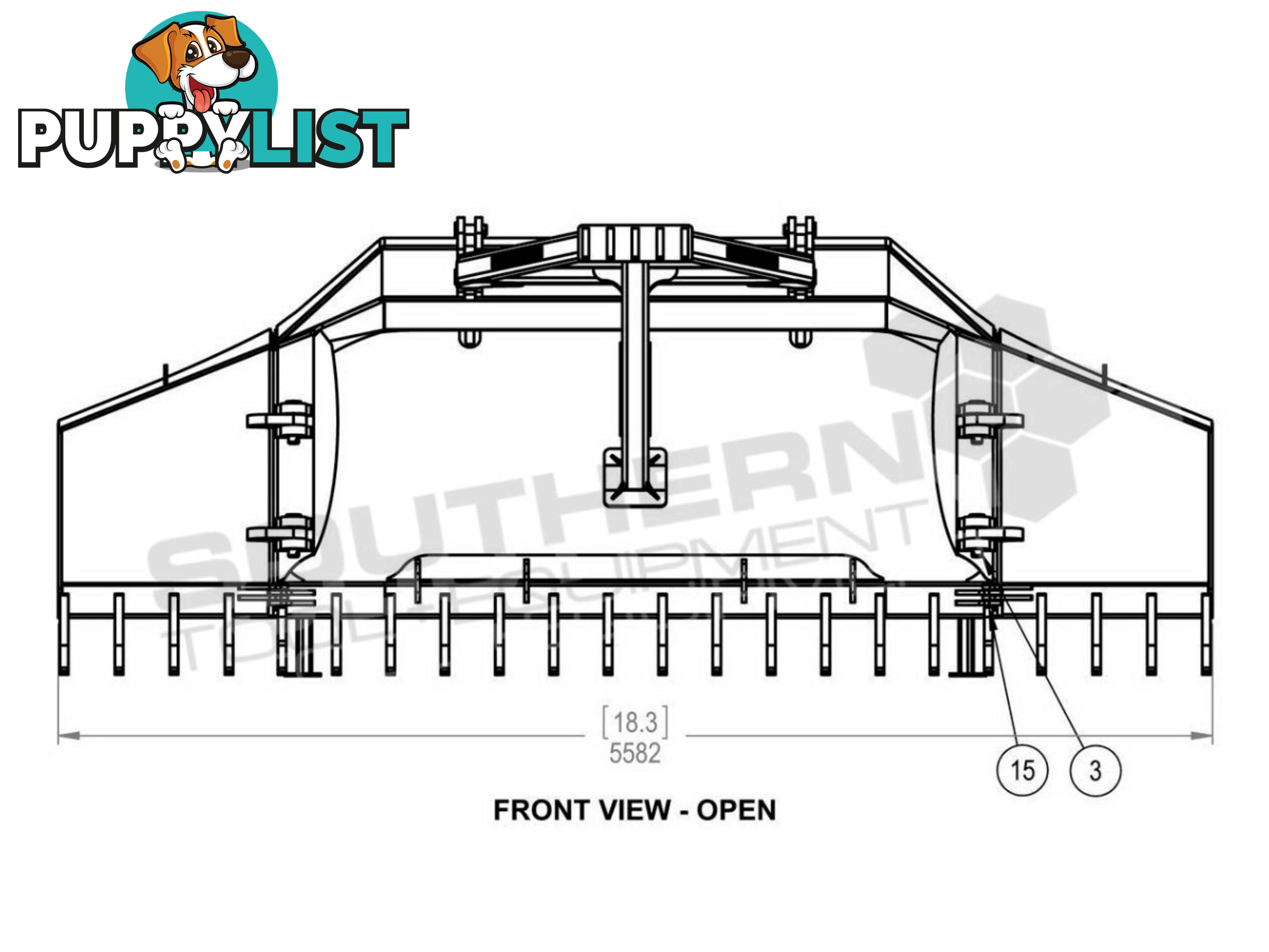 Heavy Duty Caterpillar D8T D8R Bi-Folding Stick Rake