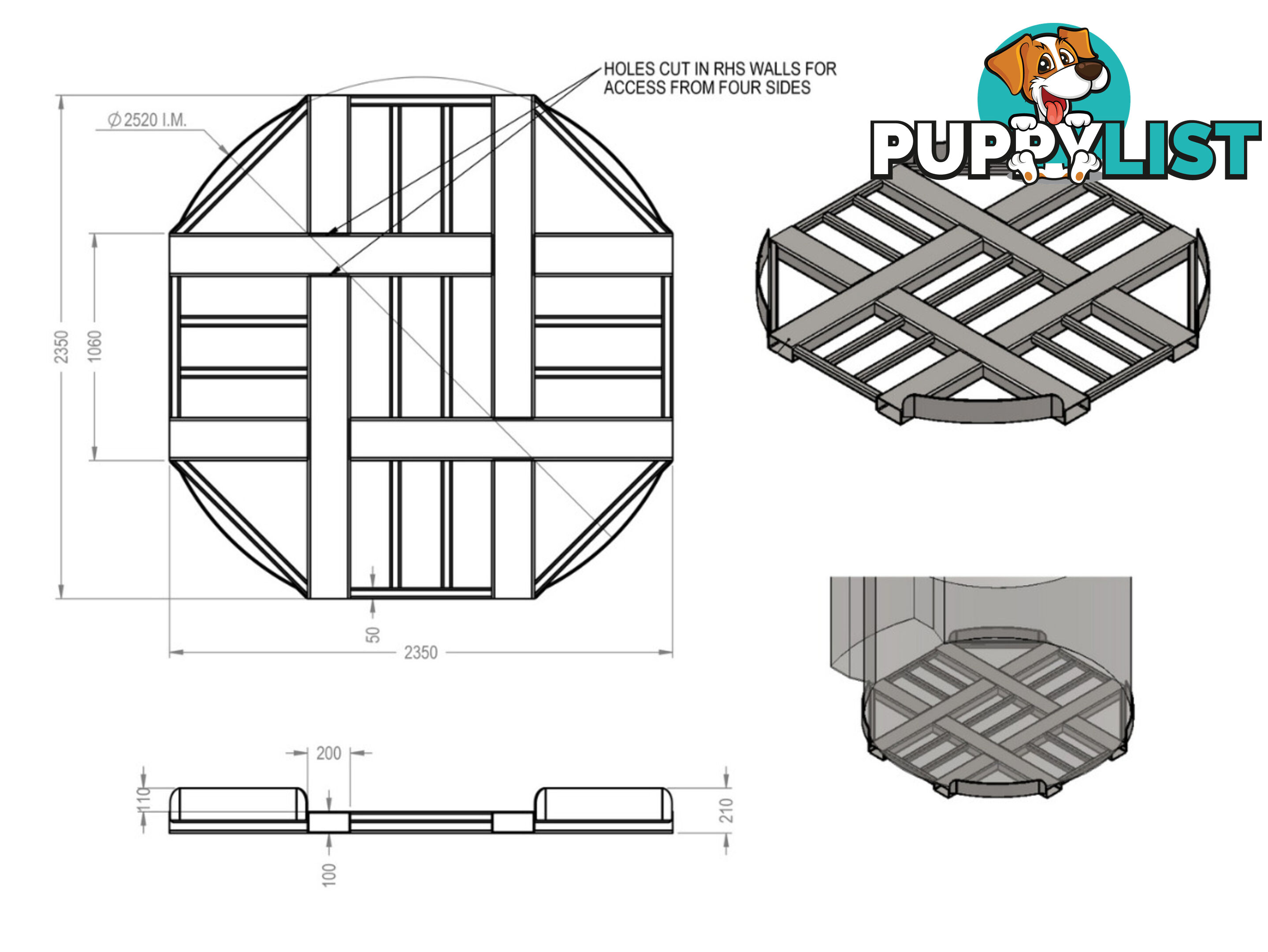 Forkable Mounting Frames for 10,000L Bunded Diesel Fuel Tank / Bunded fuel station