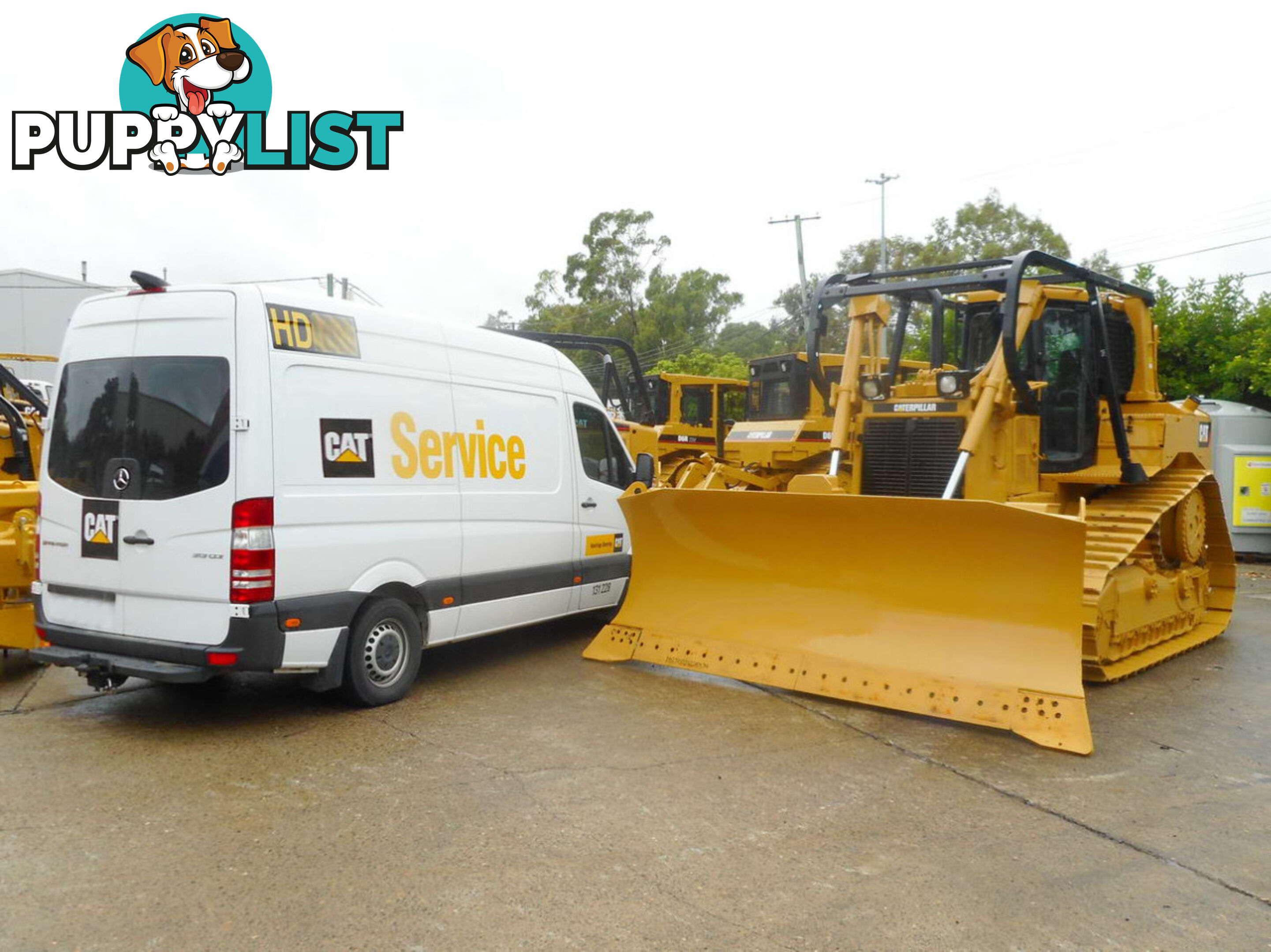 Caterpillar D6R XL Bulldozer with Stick Rake & Tree Spear 