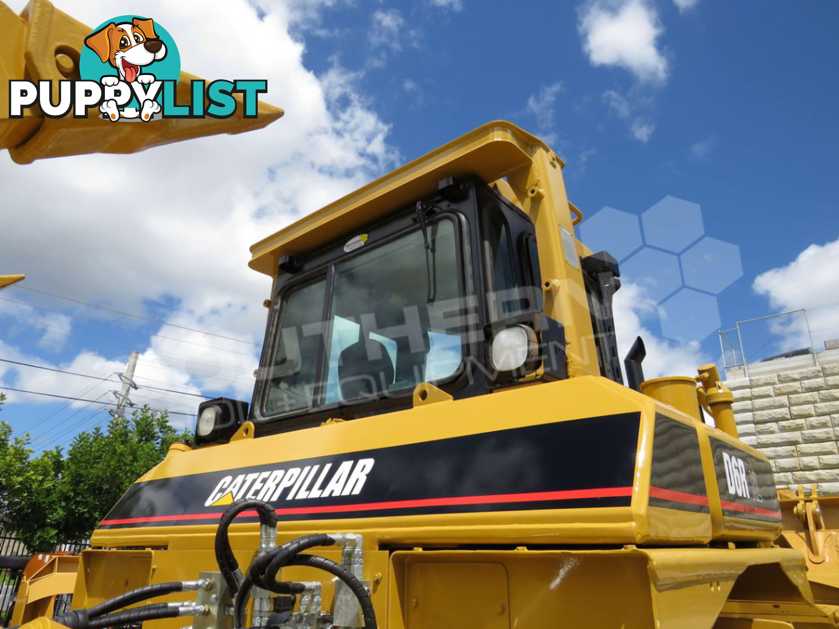 Caterpillar D6R XL Bulldozer with Stick Rake & Tree Spear 