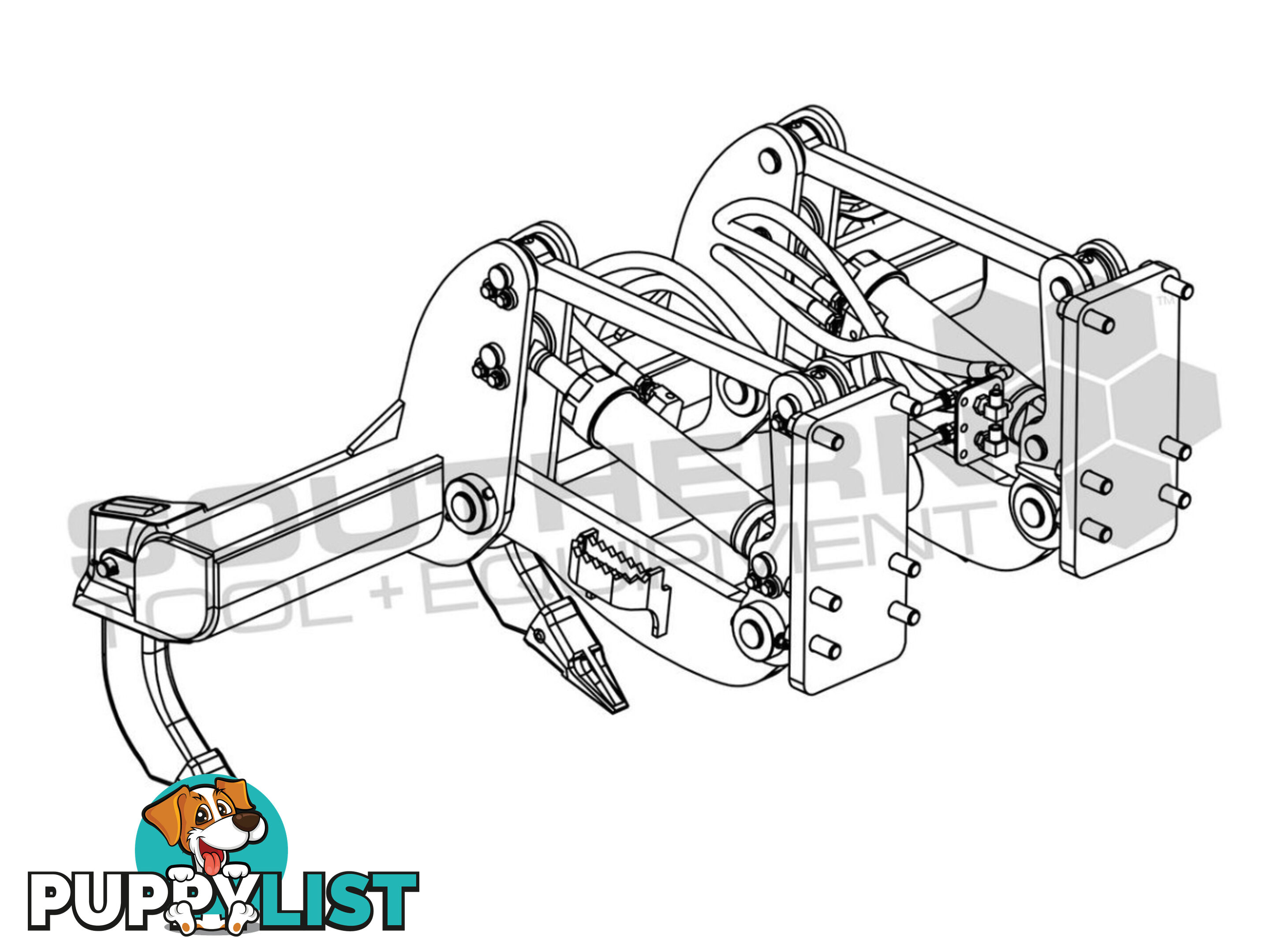 Caterpillar D4G Two Barrel Dozer Rippers