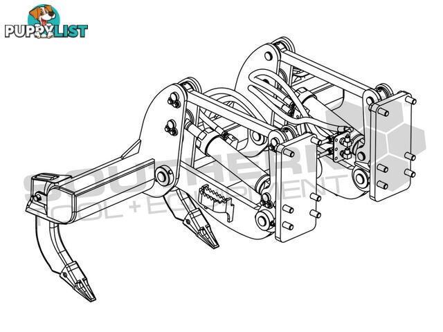 Caterpillar D4G Two Barrel Dozer Rippers