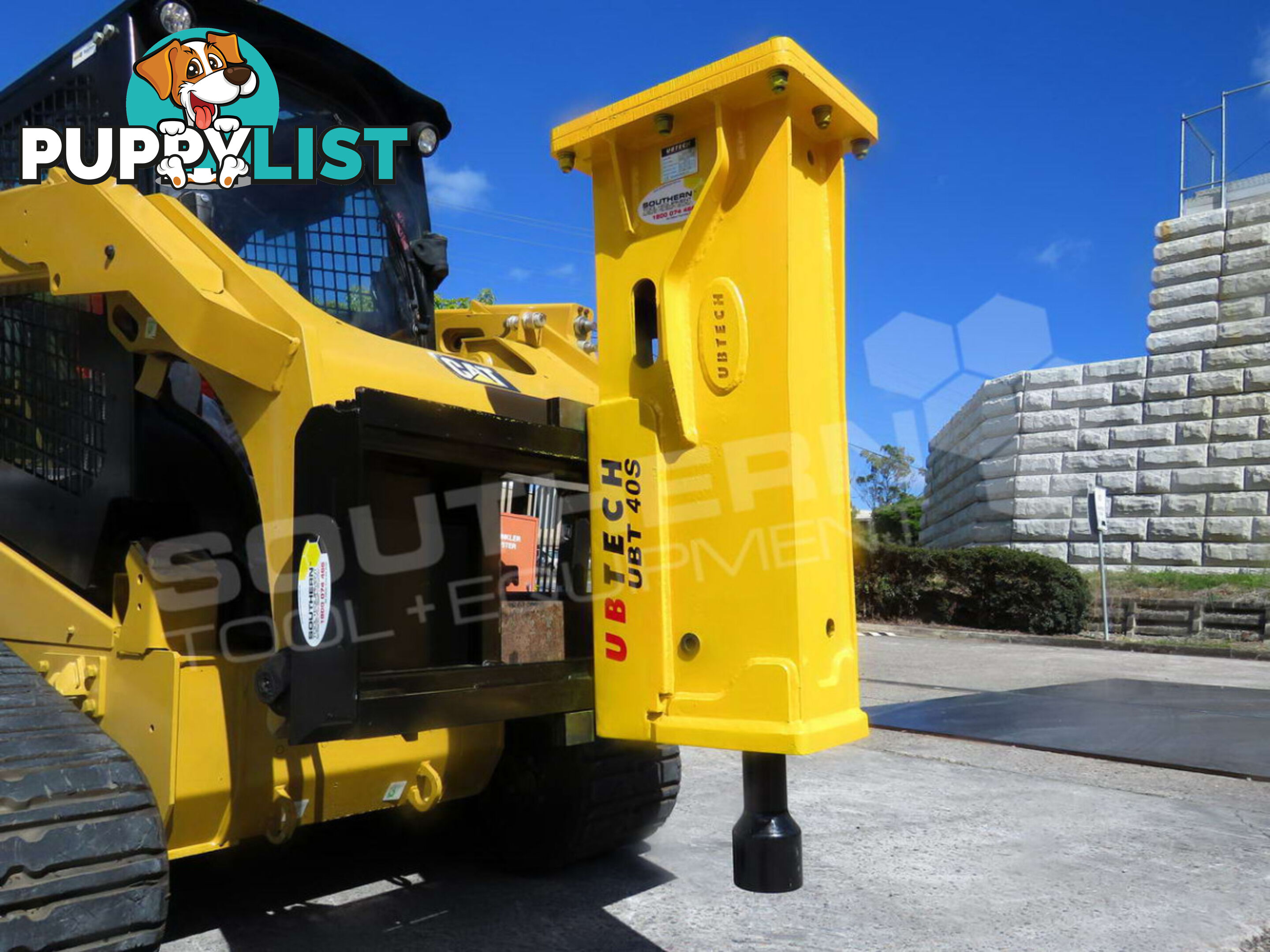  UBTECH Hydraulic Post Driving Silenced Hammer UBT40S Skid Steer Loader 