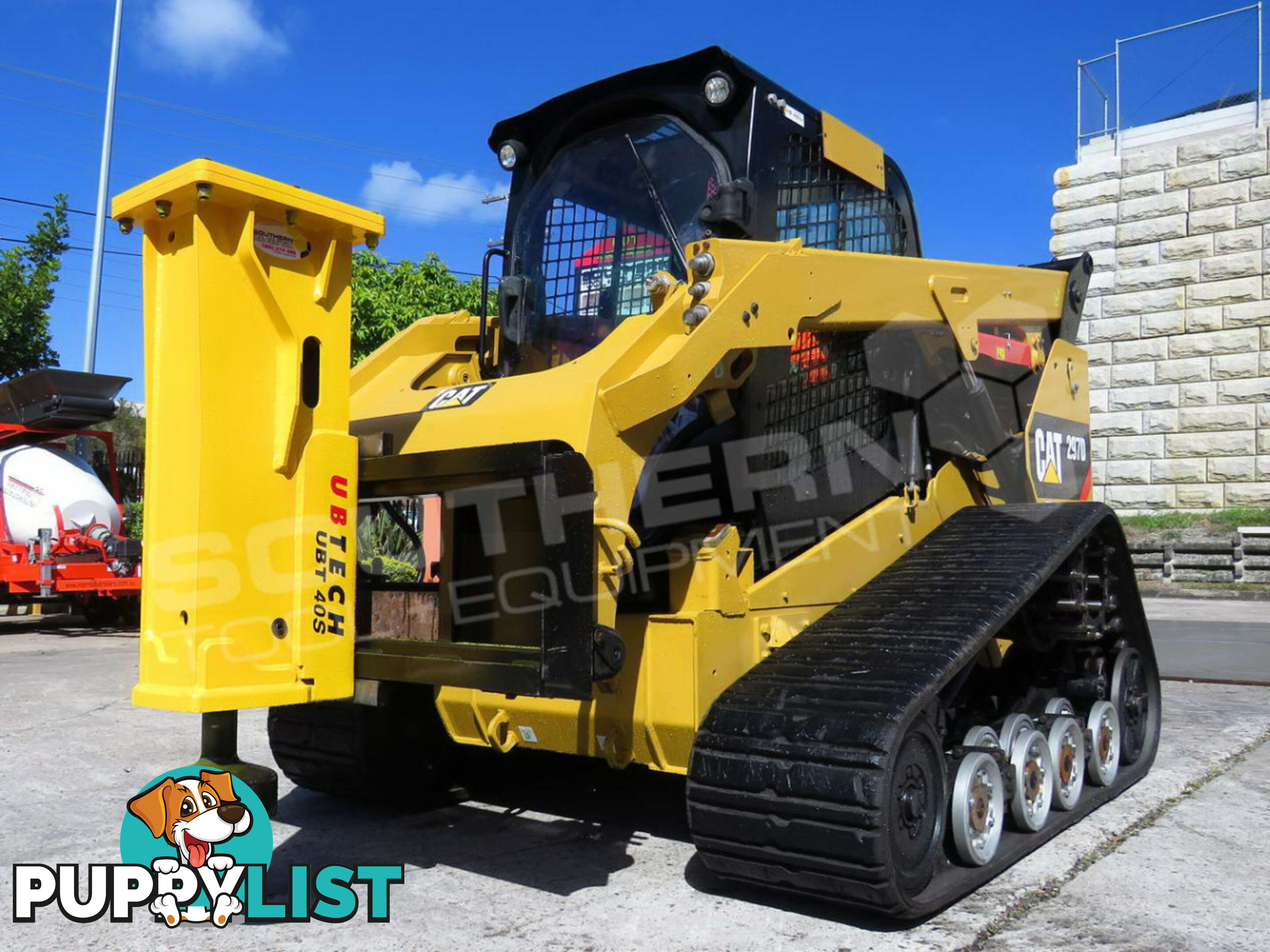  UBTECH Hydraulic Post Driving Silenced Hammer UBT40S Skid Steer Loader 