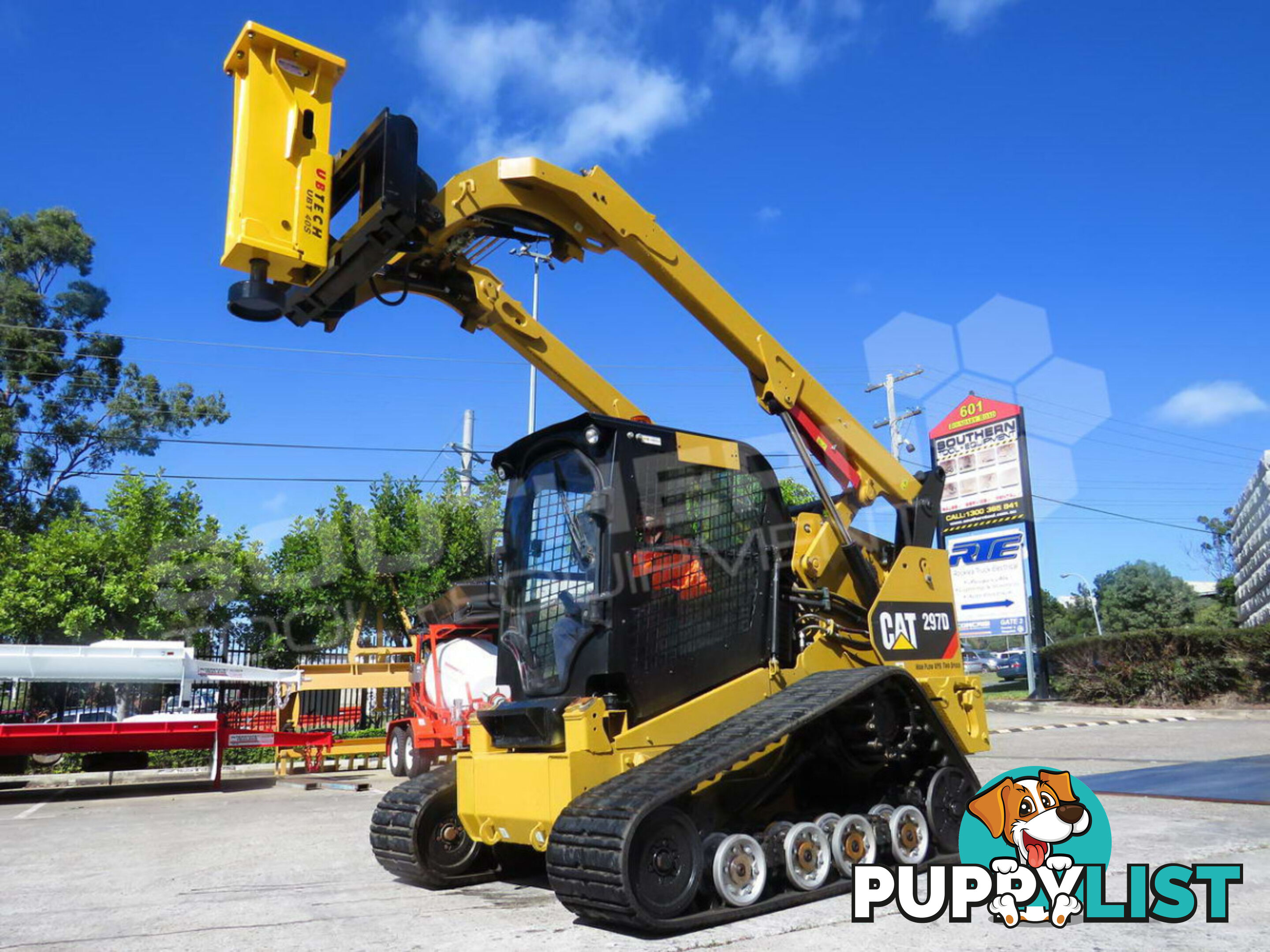  UBTECH Hydraulic Post Driving Silenced Hammer UBT40S Skid Steer Loader 